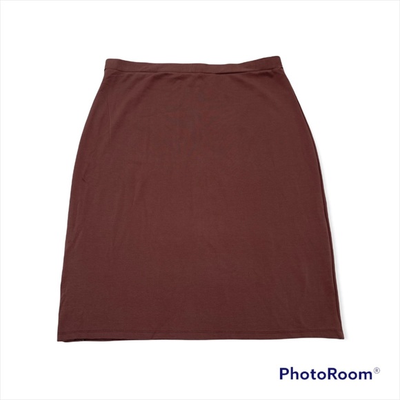 🍀Ashley Blue mauve stretch skirt with gold buttons - Picture 4 of 8